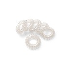 Trisa Spiral-Haargummis dünn 3cm transparent 6 Stk.