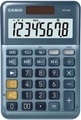 Casio MS-80E Tischrechner Blau Display (Stellen): 8 solarbetrieben (L x B) 101 mm x 149 mm
