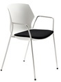 MAYER Besucherstuhl OvaLounge 25110102A weiss/chrome, mit Armlehnen