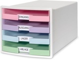 HAN Schubladenbox IMPULS A4/C4 1013-129 weiss/pastell, 4 Schubladen
