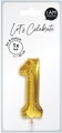 I am Creative, I AM CREATIVE Folienballon Zahl 1 85cm 1000-1044 gold