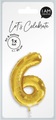 I am Creative, I AM CREATIVE Folienballon Zahl 6 85cm 1000-1051 gold