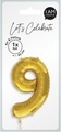 I am Creative, I AM CREATIVE Folienballon Zahl 9 85cm 1000-1054 gold