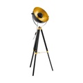 Stehlampe Covaleda m. Dreibeingestell schwarz/gold