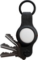 KEYSMART Air Vegan Leather Compact KS040 Key Holder for AirTag, Black