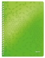 LEITZ Spiralbuch WOW PP A4 4637-00-54 grün 80 Blatt