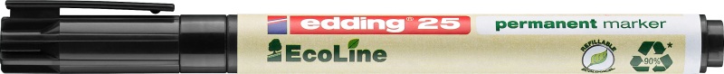 Edding e-25 EcoLine 4-25001 Permanentmarker Schwarz wasserfest: Ja
