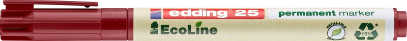 Edding e-25 EcoLine 4-25002 Permanentmarker Rot wasserfest: Ja