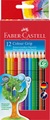 Faber-Castell Buntstifte-Set COLOUR GRIP mit 12 Farben im Kartonetui