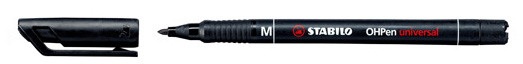 Stabilo Folienstift 843 OHPen universal M permanent Schwarz 843-46
