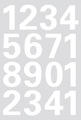 undefined, HERMA Numbers 25mm 0-9 weatherproof film white 1 sheet Selbstklebendes Symbol