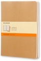 Moleskine Cahier XL, liniert, Kraft/Natur, 3er-Set