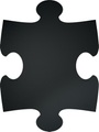 Securit Kreidetafel Puzzle, schwarz, 40cm x 30cm x 1.6cm, FB-PUZZLE