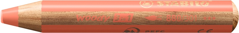 Stabilo Farbstifte Woody 3 in 1, pastell rot, 880/301