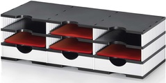 styro, STYRO Abglagesystem Styrodoc 268-0303.0905S Trio SET 9 mit 3 Schubladen