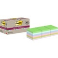 Post-it Super Sticky Recycelte Haftnotizen 76 x 76 mm Farbig sortiert 70 Blatt Vorteilspackung 14 + 4 Gratis