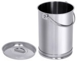 Eimer zylindrisch 10 l mit Bodenreifen und Deckel