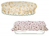 2er Set Pebbly Abdeckung Baumwolle rund D30cm, recht 31x17cm
