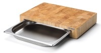 Continenta - Schneidebrett mit Schubfach 48 x 32.5 cm - Braun