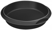 Lékué-Classic, Runde Backform aus Silikon 24 cm, Schwarz
