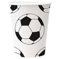 Pappbecher 8x Fussball 8.5x8.5x10.2cm - 0.25l