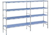 Tournus, Regal mit 4 Ebenen, Kunststoff, 3438x500x1750mm