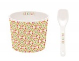24x Ice Cream Porzellan Eisbecher in GB, ´´Blüten´´, Ø 8.5 cm