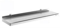 Tournus Equipment, Wandregal mit Edelstahlplatte 400x1400 mm