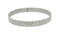 de Buyer, Gelochte geriffelte Tortenringe Höhe 3 cm mit rechtem Rand