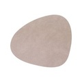 LINDDNA - Tischset HIPPO - Leder - grau - 37/44 cm