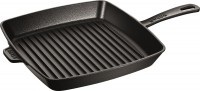 Grillpfanne quadratisch, Schwarz, 30x30 cm