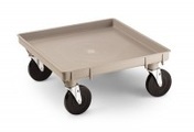 Transportwagen f.Spülkorb ohne Griff 540x540mm H226mm beige