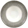 Churchill - Suppenteller Raku - Weiss und Grau