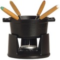 1x Fondue schwarz Mini 6tlg. 10cm