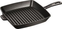 Grillpfanne quadratisch, Schwarz, 26x26 cm