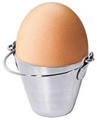 Eierbecher in Eimer-Form, Edelstahl