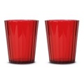 2er Set Gläser aus Acryl 350ml, rot