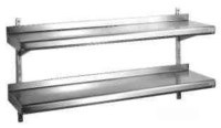 Wandregal mit Zahnleiste, 2 Tablare 390x1500 mm
