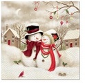 Servietten Lunch 20x Schneemann, 33x33cm
