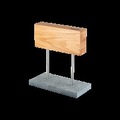 Magnetischer Messerblock Eiche auf Natursteinfuss