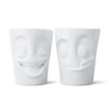 58 Products - 2er-Set Kaffeebecher Joking & Tasty 350 ml - Weiss