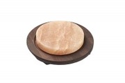 Cosy & Trendy, Salzplatte rund mit Holzbasis , 29x29x6.5 cm