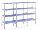 Tournus, Regal mit 4 Ebenen, Kunststoff, 890x500x1750mm