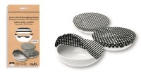 Nuts - Schüsselabdeckung Baumwolle, rund 3er Set b/w 30,25,20cm