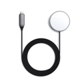 Apple, Satechi - (1.5m) 15W MagSafe USB C Ladegerät Magnetischer Qi-Wireless Charger (ST-UCQIMCM) - Grau