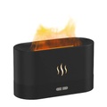 (180ml) USB Luftbefeuchter mit LED Flammen Beleuchtung Aroma Öl Diffuser - Schwarz