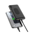 Schwarz, Mcdodo - (18W) 10000mAh Qi Wireless Ladegerät PD Fast Charge USB C Power Bank mit Power Delivery + Standfuss - Schwarz