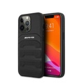 AMG Mercedes Benz - iPhone 13 Pro Echtleder Hardcase Hülle Debossed (AMHCP13LGSEBK) - Schwarz