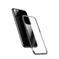 Baseus - iPhone 11 Hardcase Hülle Anti-Fingerprint + Galvanisierter Rahmen - Schwarz / Transparent