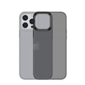 Baseus - iPhone 13 Pro Max Gummi Hülle Case Simple Series Ultra Thin 0.7 mm - Transparent / Schwarz